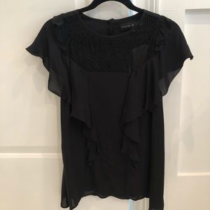 Marisa Webb Black Silk Top Medium